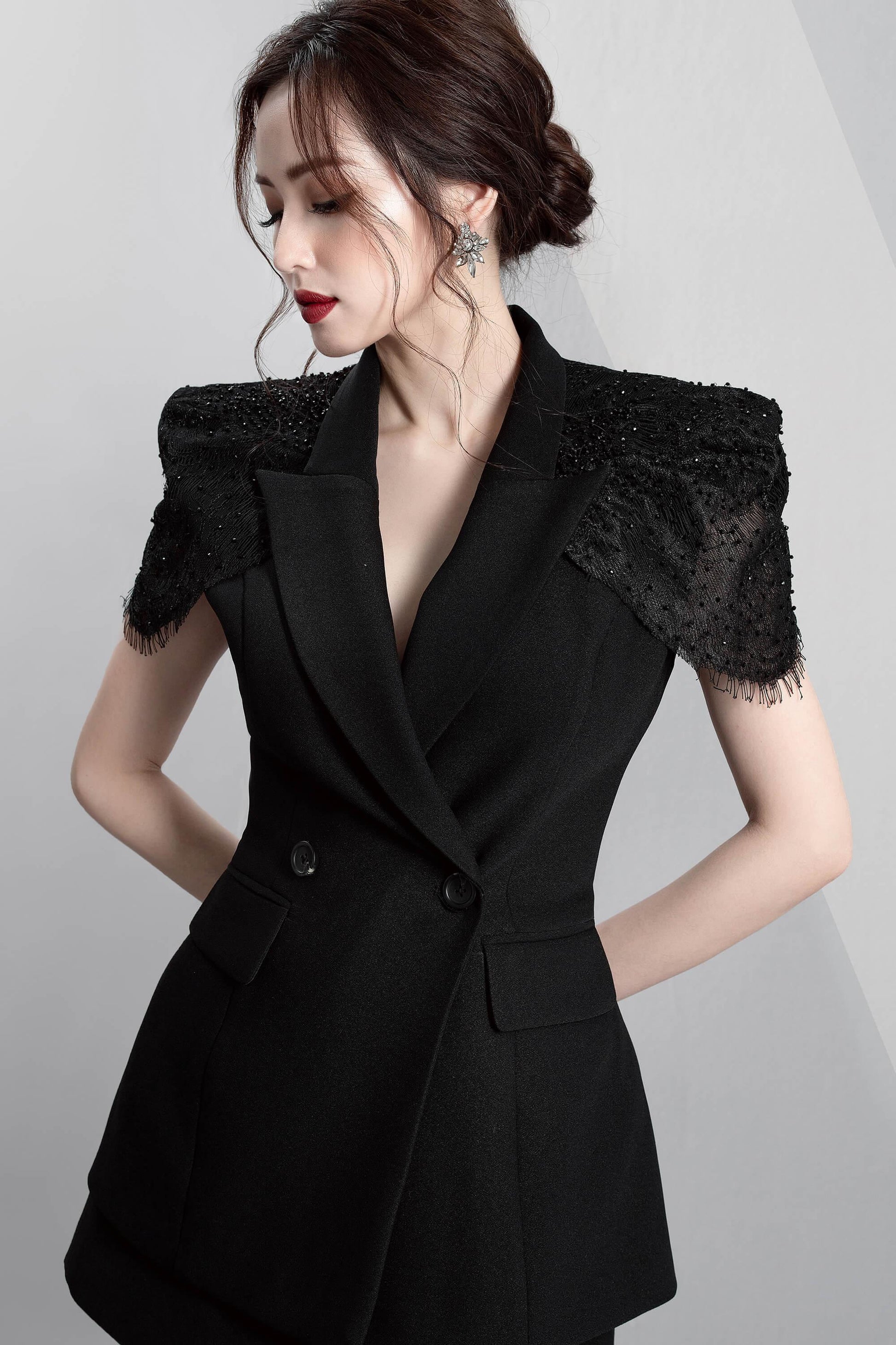 Rachel Wool-Crepe Blazer MEAN BLVD