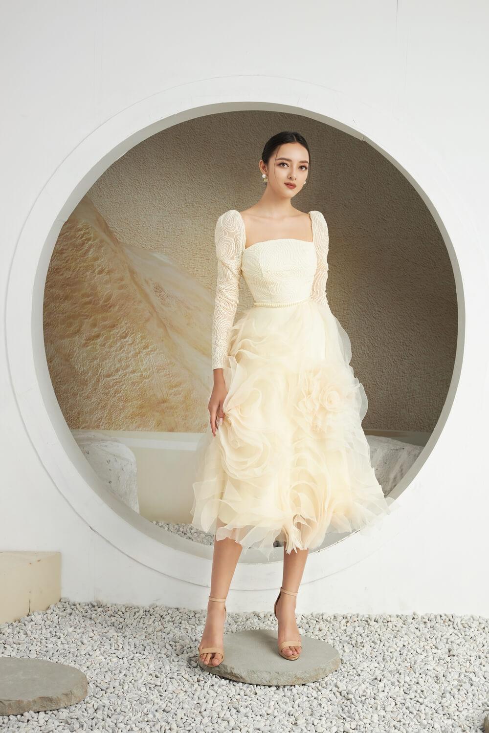 Rami Square Neck Dress MEAN BLVD