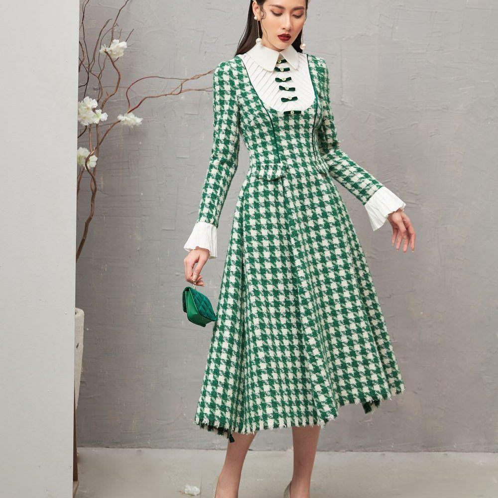 Ratih Long Sleeves Tweed Dress MEAN BLVD