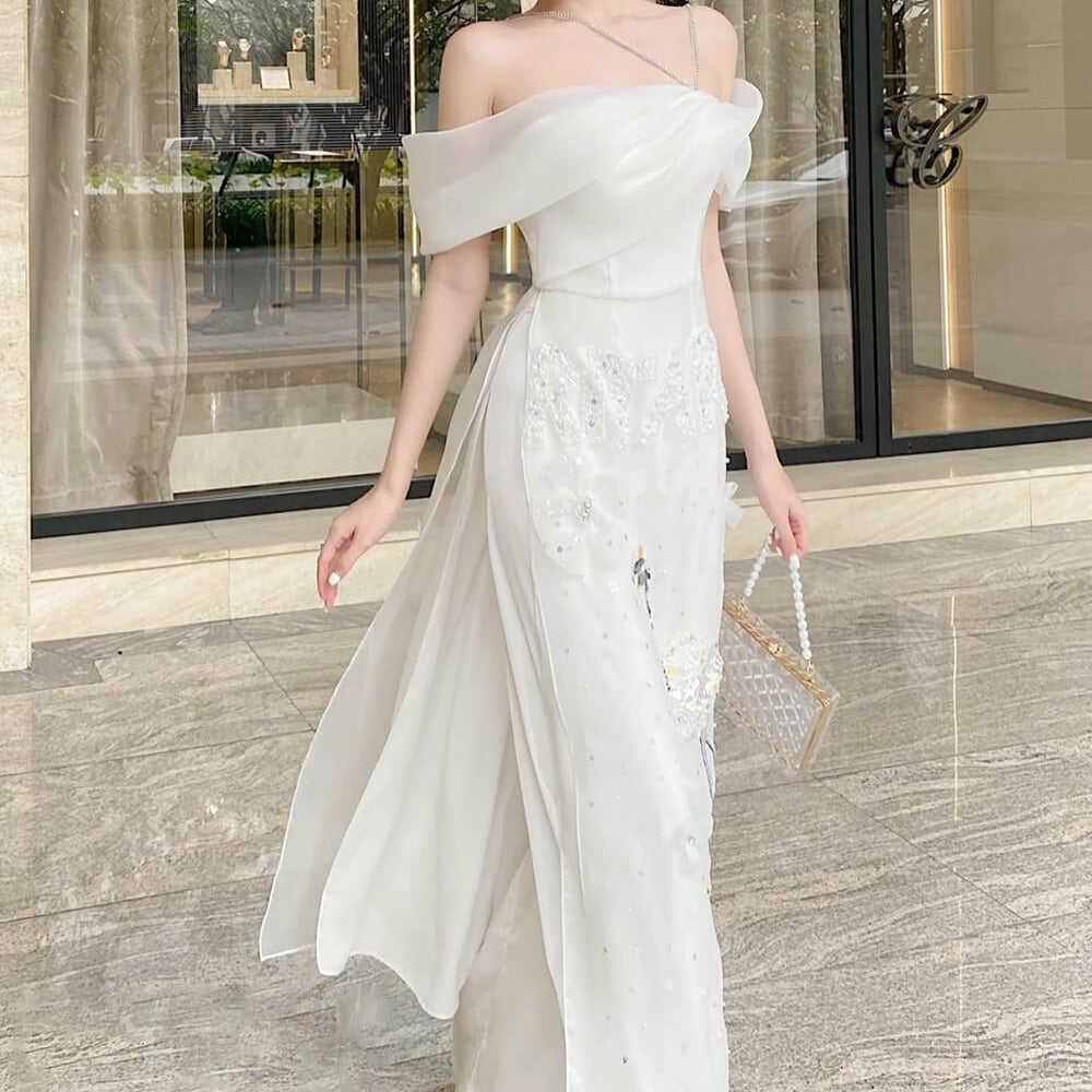 Rita Off-Shoulder Ao Dai MEAN BLVD