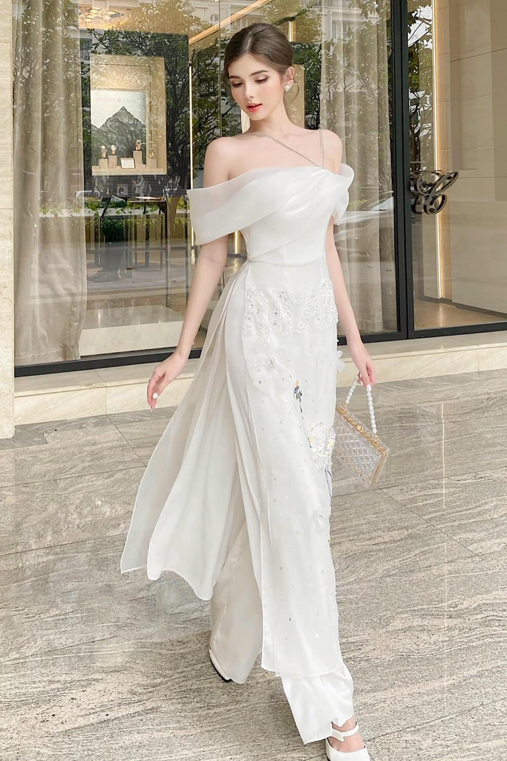 Rita Off-Shoulder Ao Dai MEAN BLVD