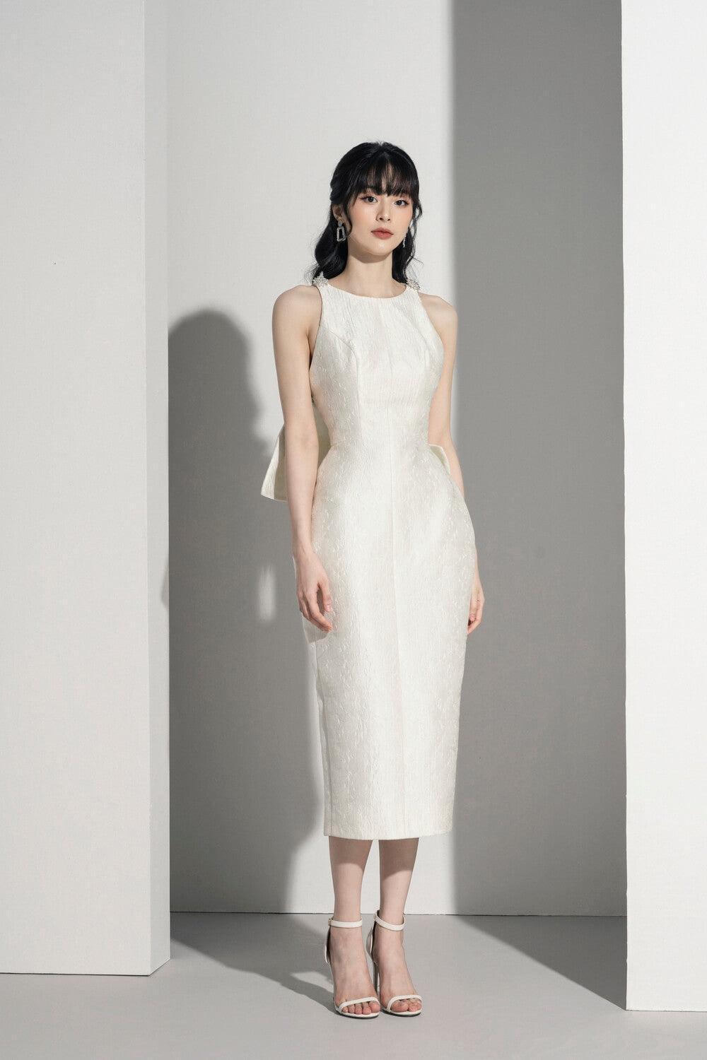 white tweed dress midi Tweed dress Margaux