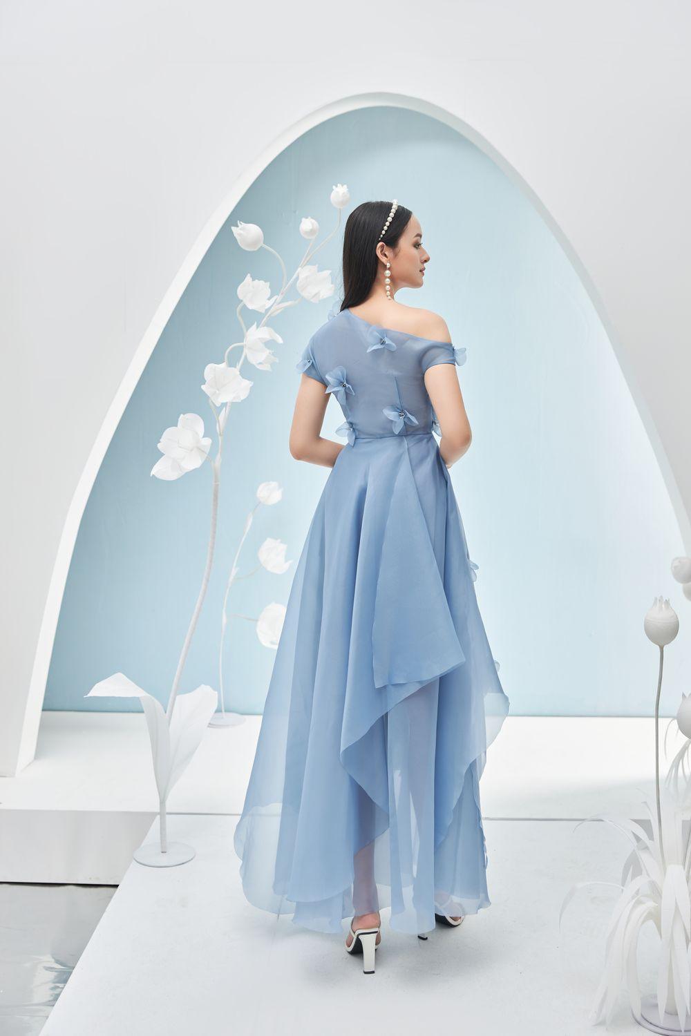 Rosalie Asymmetric Shoulder Dress MEAN BLVD