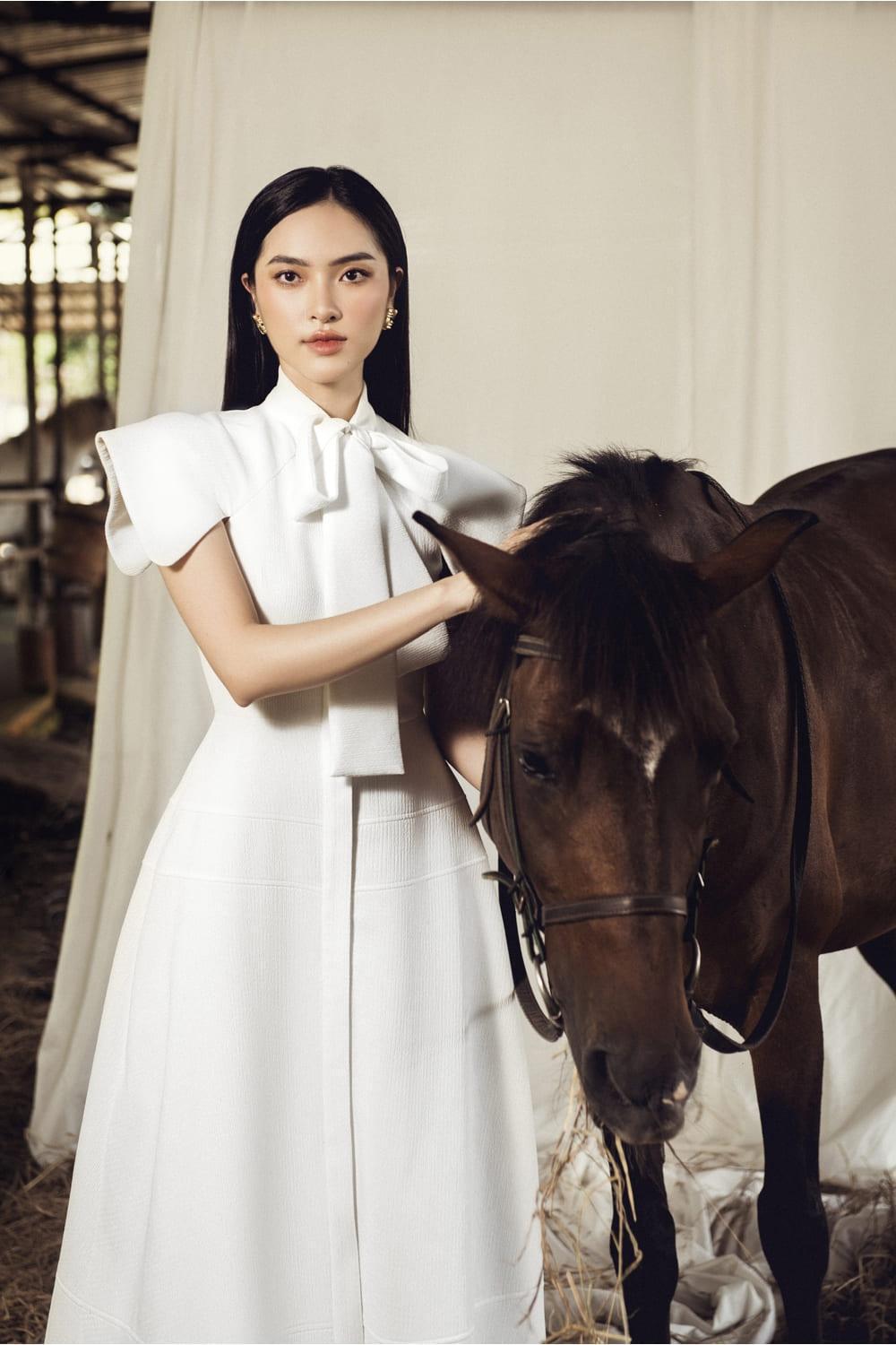 Rosette Bowtie Neck Dress MEAN BLVD