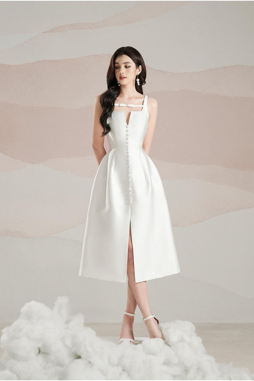 Women's Rosie A-line Strappy Trerena Taffeta Midi Dress S/M/L Black/White/Burgundy MEAN BLVD Women's Rosie A-line Strappy Trerena Taffeta Midi Dress S/M/L Black/White/Burgundy MEAN BLVD