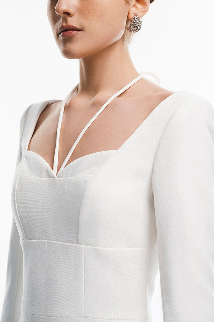 Seymore Sheath Long Sleeved Cotton Blend Midi Dress - MEAN BLVD