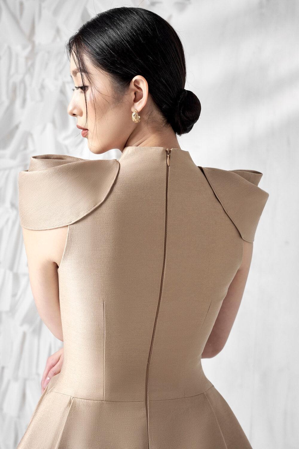 Sophie Stylized Shoulder Dress MEAN BLVD