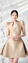 Sophie Stylized Shoulder Dress MEAN BLVD
