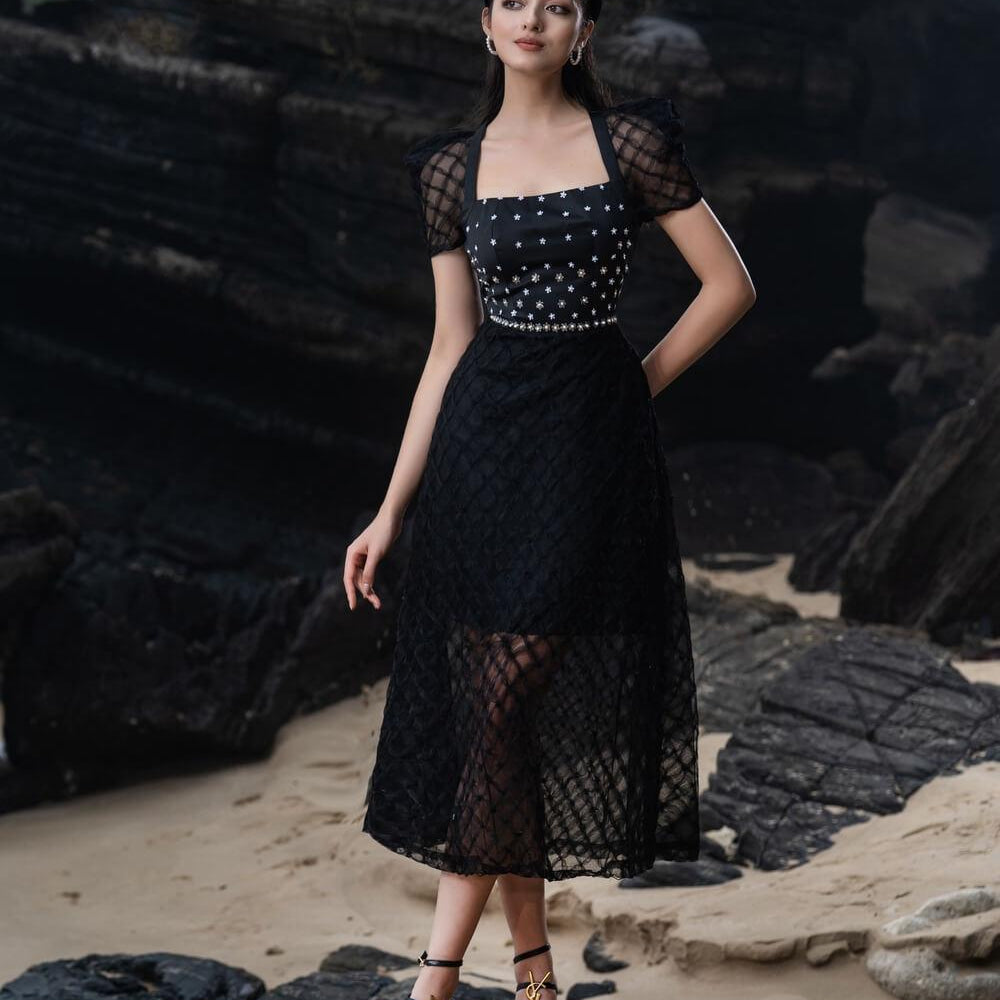 Stacy Puffy Sleeves Dress MEAN BLVD