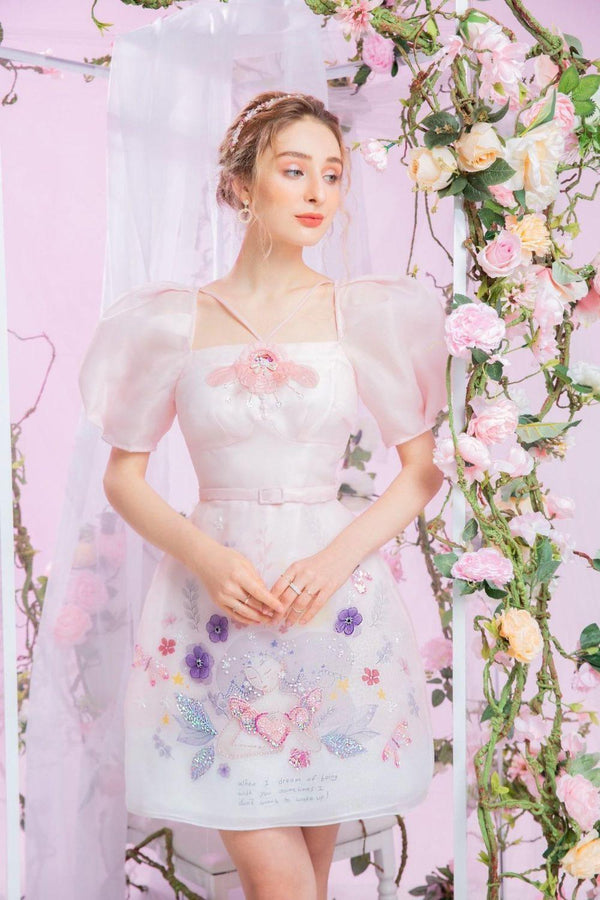Stella Puffy Sleeves Mini Dress MEAN BLVD