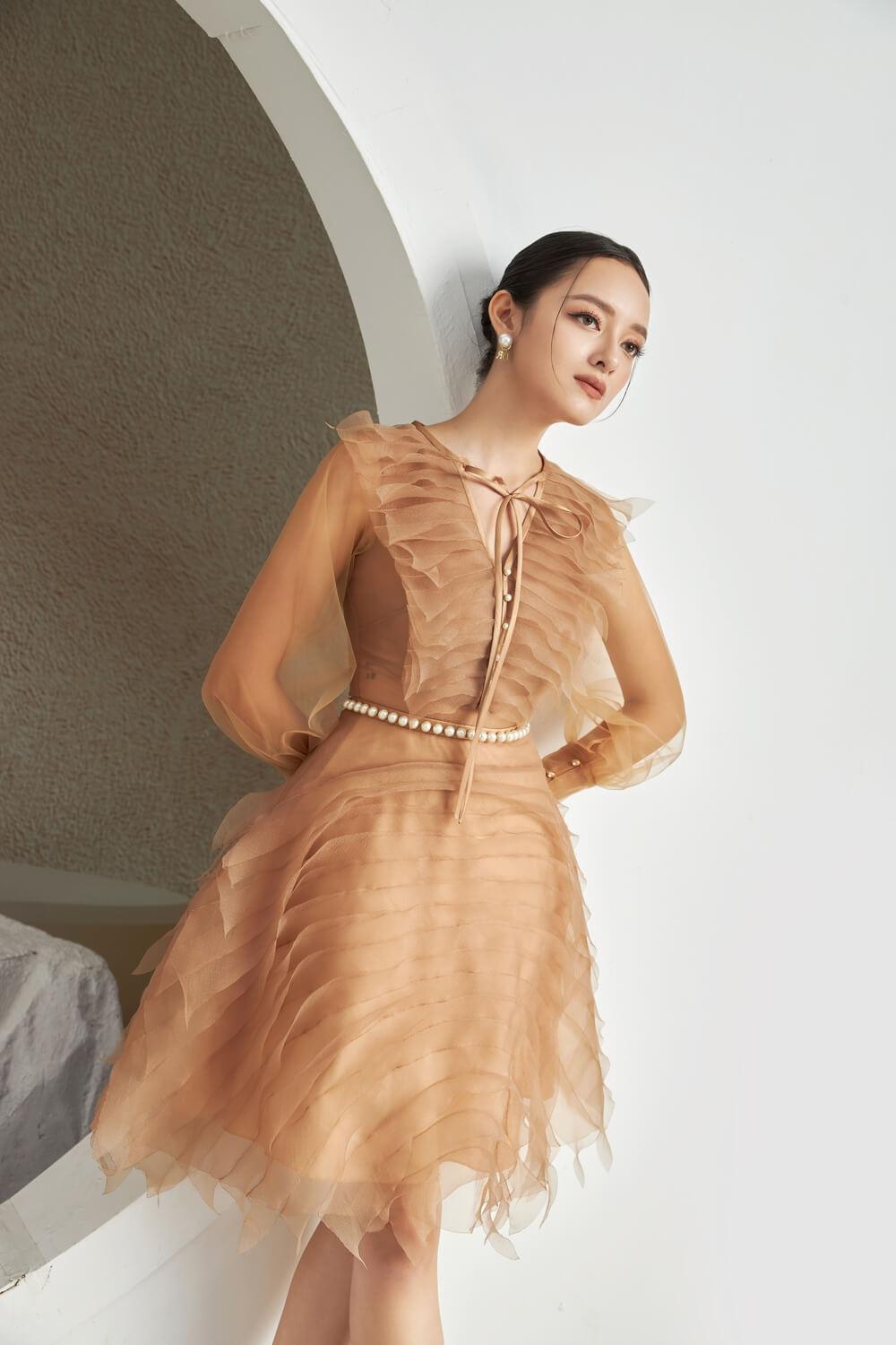 Strauss V-Neck Dress MEAN BLVD