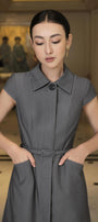 Xander Folded Collar Dress MEAN BLVD
