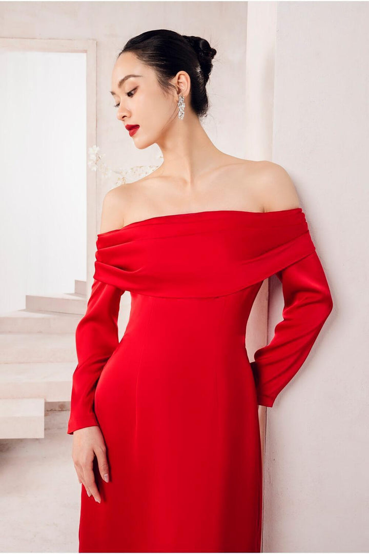 Zazie Off-Shoulder Ao Dai - MEAN BLVD