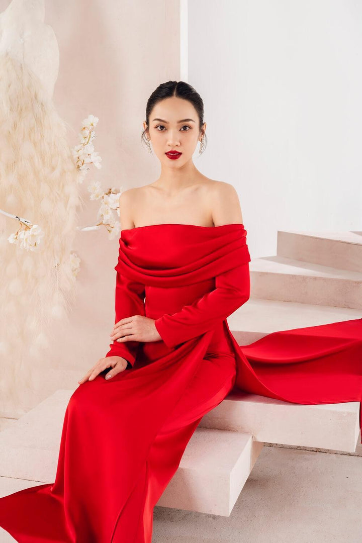 Zazie Off-Shoulder Ao Dai - MEAN BLVD